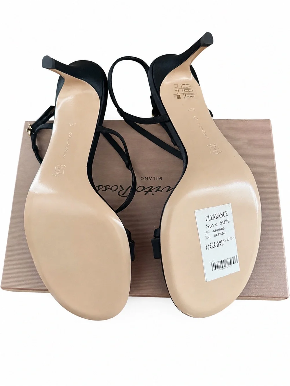 Gianvito Rossi Larisse 70 Black Satin Strappy Sandals Heels  $895 NEW 39.5